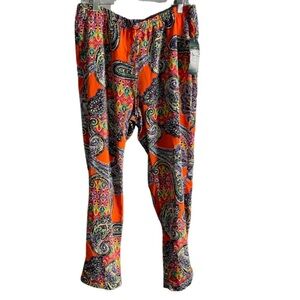 Polo Ralph Lauren women paisley size 12 lounge drawstring elastic pants.